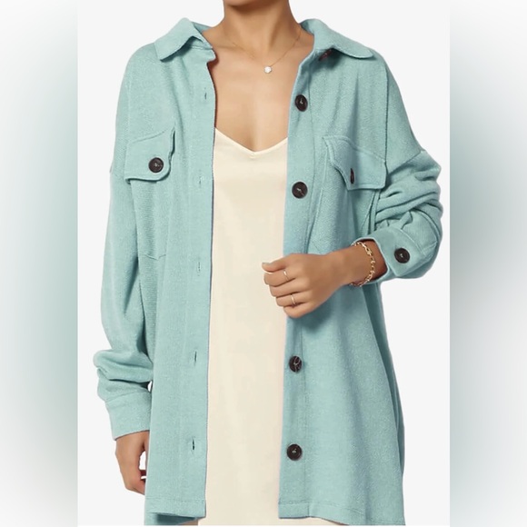 Cozy Slouchy Jacquard Oversized Jacket - Picture 1 of 4